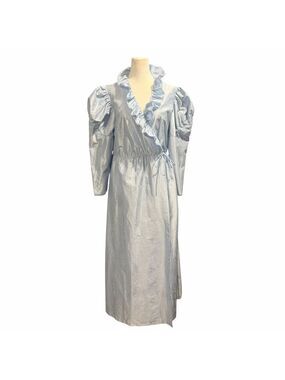 Jolie Two Juliet Puff Sleeves Wrap Around  Ruffled Collar Victorian Robe Medium